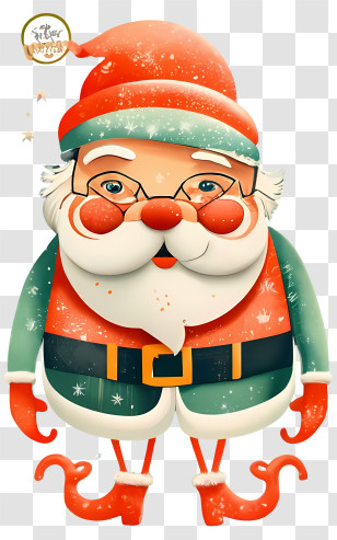 Cartoon Santa Claus - Cute Santa Claus Illustration Transparent PNG