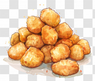Pile Of Crispy Nuggets - Crispy Golden Chicken Nuggets Transparent PNG