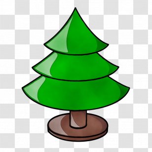 Watercolor Christmas Tree - Pine Family - Spruce Evergreen Transparent PNG