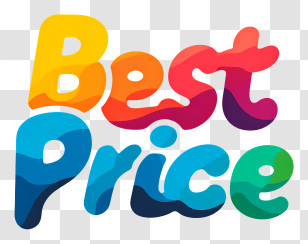 Best Price - Best Price Wavy Colorful Text Transparent PNG