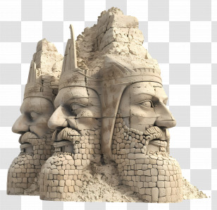 Mount Nemrut - Ancient Stone Faces Sculpture Transparent PNG