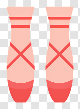 Ballet Shoes Logo - Pink Ballet Shoes Illustration Transparent PNG