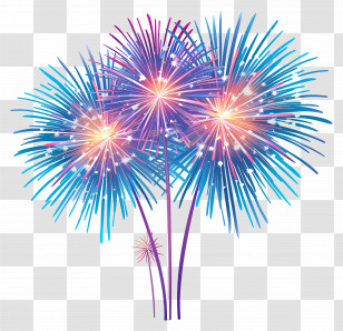 Fireworks - Colorful Fireworks Display Transparent PNG