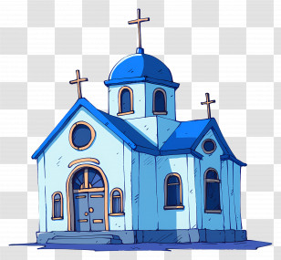 Church Building - Beautiful Cartoon Church Representation Transparent PNG