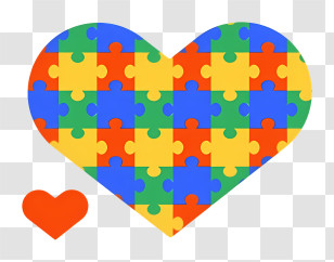 Puzzle Piece - Colorful Puzzle Heart Illustration Transparent PNG