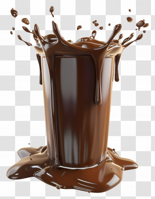 Chocolate Milk - Chocolate Splash And Cup Transparent PNG