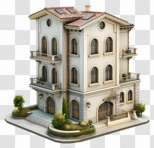 3d Building - Small Cute Doodle House Transparent PNG