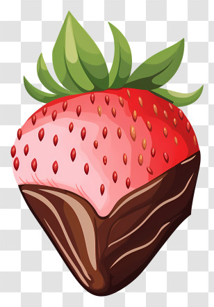 Chocolate Cake - Chocolate-Dipped Strawberry Illustration Transparent PNG