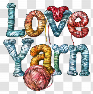 I Love Yarn Day - Love Yarn Craft Design Transparent PNG