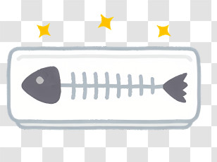 Icon - Cartoon Fish Bone Transparent PNG