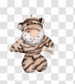 Tiger Stuffed Animals & Cuddly Toys Plush Polyester Key Chains - Color Transparent PNG