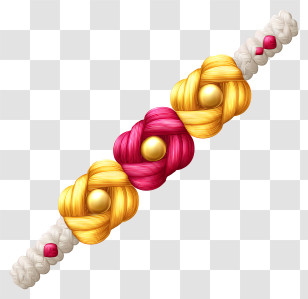 Raksha Bandhan Thread Weave - Colorful Knotted Bracelet Transparent PNG