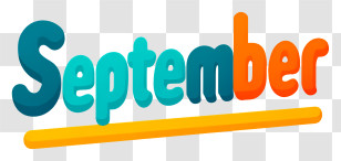 September - September Colorful Text Logo Transparent PNG