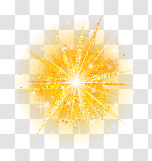 Flash - Golden Sparkle Burst With Glitter Effect Transparent PNG
