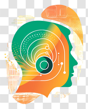 World Hearing Day - Human Head With Technological Elements Transparent PNG