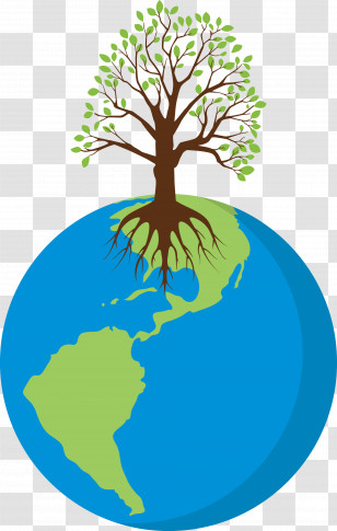 Earth Tree Go Green Transparent PNG