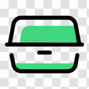 Food Box - Green Food Container Illustration Transparent PNG