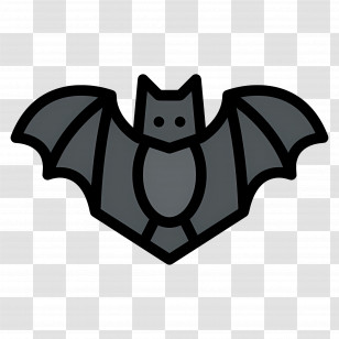 Halloween Bat - Black Bat Illustration For Halloween Transparent PNG