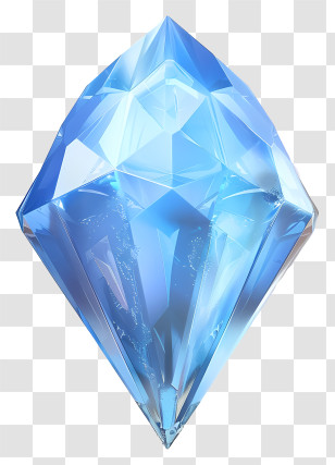Diamond - Shiny Blue Crystal Gemstone Transparent PNG
