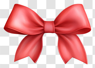 Red Satin Bow - Decorative Red Bow Illustration Transparent PNG