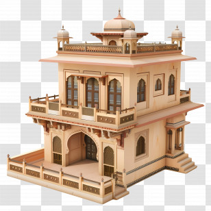 Indian House - Traditional Building With Intricate Architectural Details Transparent PNG