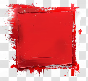 Text Box - Abstract Red Painted Square Transparent PNG