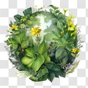 Green Planet Earth - Earth Encircled By Vibrant Foliage For Ecological Care Transparent PNG