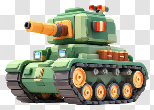 Roblox Tank - Green Cartoon Tank Toy Transparent PNG