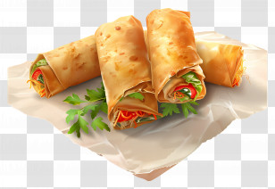 Spring Rolls - Crispy Spring Rolls With Vegetables Transparent PNG