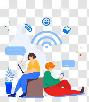 Collaboration - People Using Technology For Communication Transparent PNG