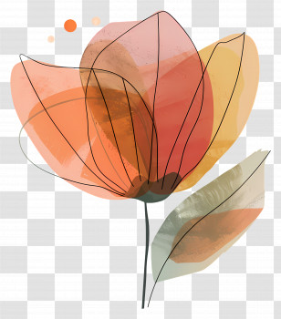 Flower - Abstract Watercolor Flower Illustration Transparent PNG