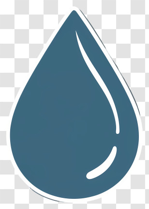 Blue Tear - Blue Water Droplet Icon Illustration Transparent PNG