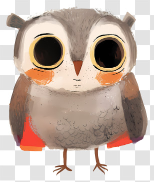 Baby Owl - Cute Owl With Big Eyes Transparent PNG