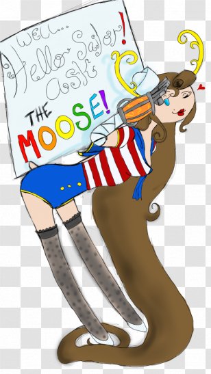 Moose Sailor Moon Clip Art Illustration Animal - Human Behavior - Worst Hairstyle Templates Transparent PNG
