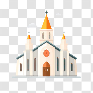 Church - Cartoon Church Building Illustration Transparent PNG