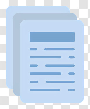 Paper Document - Blue Document Icons In Minimalist Style Transparent PNG