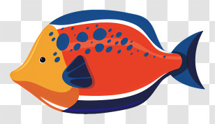 Tropical Fish - Colorful Fish Illustration For Marine Theme Transparent PNG