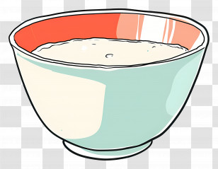 Cereal Bowl - Simple Bowl Of Food In Soft Colors Transparent PNG