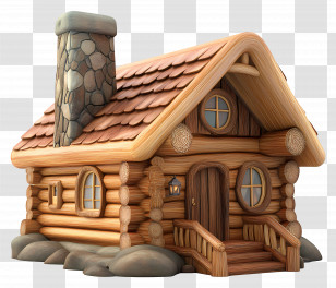 Log Cabin - Cozy Wooden Cabin Transparent PNG