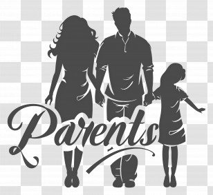 Global Day Of Parents - Parents And Child Silhouette Transparent PNG