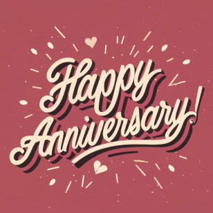 Happy Anniversary - Happy Anniversary Typography Text Design Transparent PNG