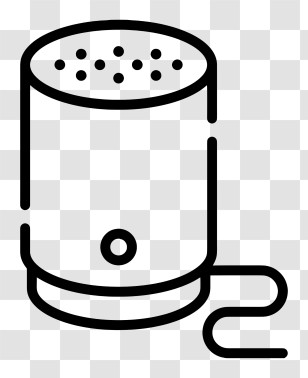 Speaker Logo - Outline Smart Speaker With Cable Transparent PNG