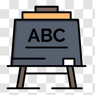 Modern Education Icon - Blackboard For Classroom Teaching Transparent PNG