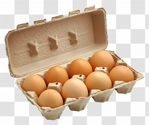 Carton Of Eggs - Carton Of Brown Eggs Transparent PNG