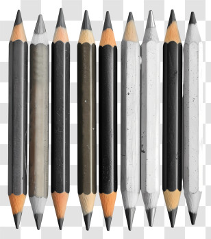 Pencil - Black And Silver Graphite Pencils Transparent PNG