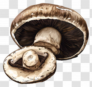 Portobello Mushroom - Portobello Mushroom Illustration Transparent PNG