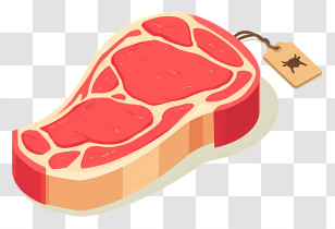 Fresh Beef Steak - Raw Red Beef Steak Illustration Transparent PNG