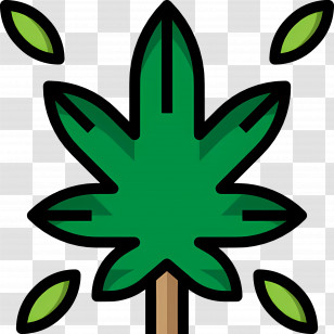 Cannabis Leaf - Green Marijuana Leaf Illustration Transparent PNG