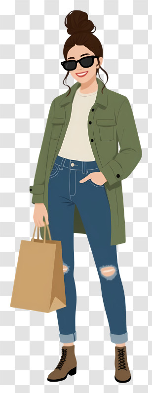 Woman Holding Grocery Bag - Woman Holding A Shopping Bag Transparent PNG