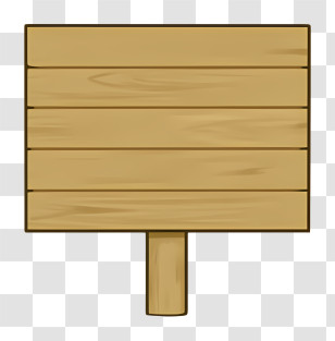 Cartoon - Wooden Sign Board Illustration Transparent PNG